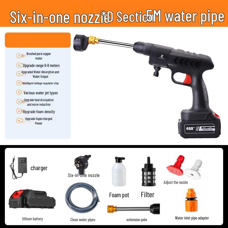Wireless High-Pressure Lithium Battery Car Wash Water Sprayer
