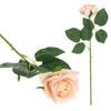 Silikonowa Gałązka Róży Sztuczne Kwiaty Dekoracje do Wazonu 44 cm - Szampan