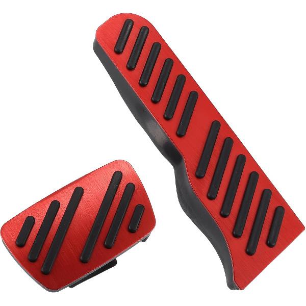 

Motoforti Brake and Accelerator Pedal Covers, for Chevrolet Camaro 2016-2023, Metal, Black Silver Tone, 1 Set красный