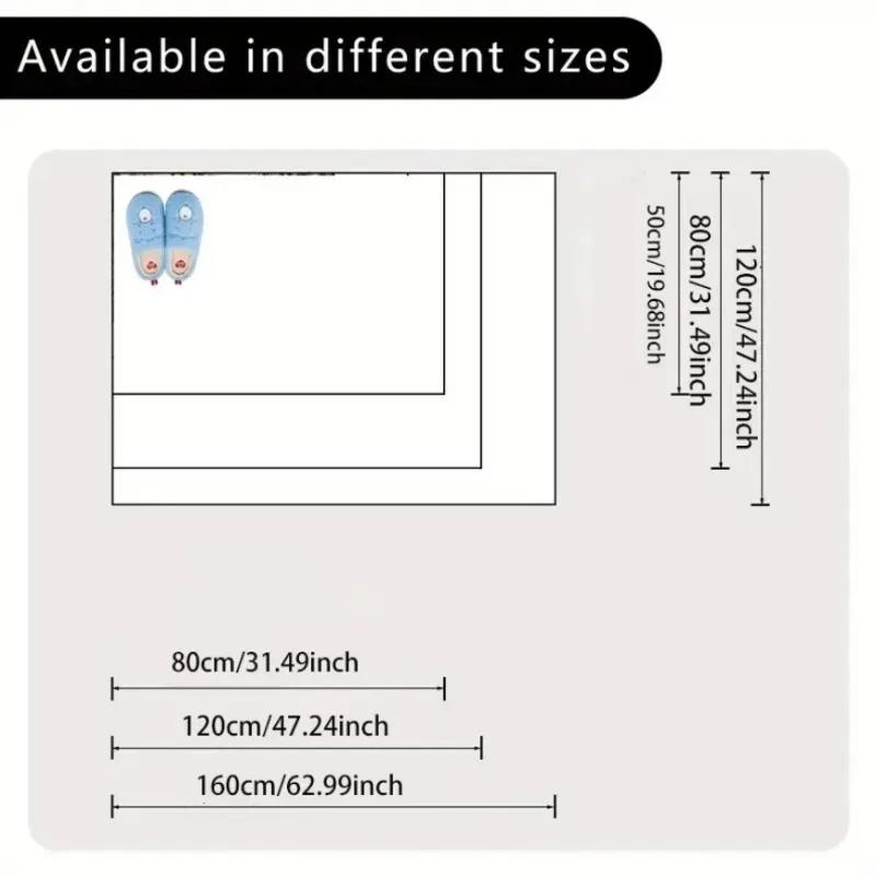 Blue Sky Flowers Trees Carpet Living Room Bedroom Kitchen Sofa Table Balcony Carpet Anti Slip Washable Exquisite Home Decoration