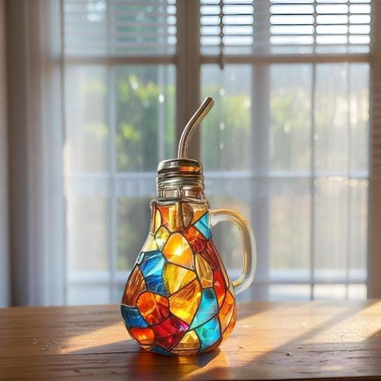 Light Bulb Water Cup 350ml Painted Light Bulb Mug