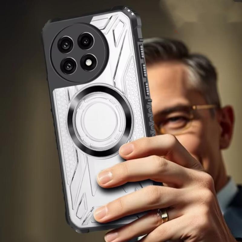 Luxury Armor Shockproof Hybrid For Magsafe Wireless Charging Phone Case for For OnePlus 13 13R Nord4 Magnetic Bumper Matte Cover