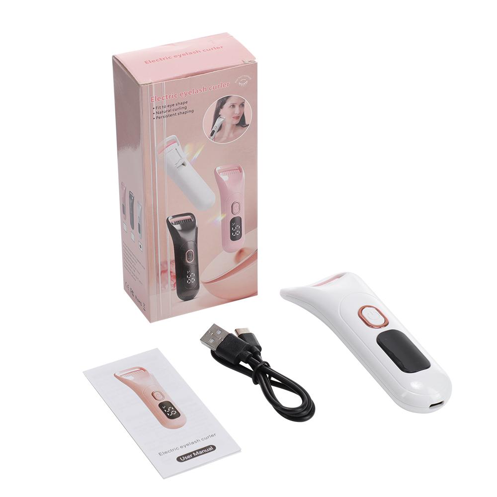 

Naturally Curled Electric Eyelash Curler Intelligent Temperature Control Styling Make Up Eyelashes Curl Lasting Lash Curler Tool белый