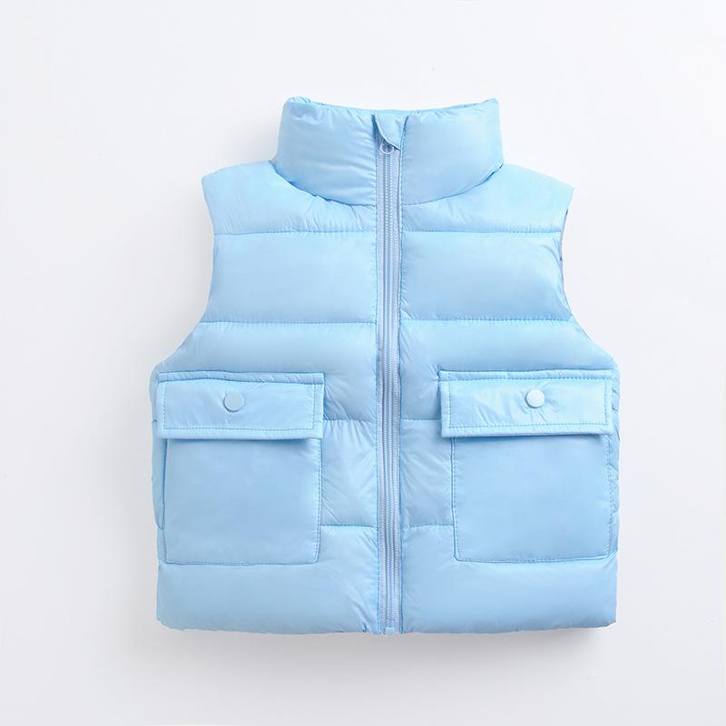 Children's Down Cotton Vest Thickened Warm Cotton Vest for Boys and Girls