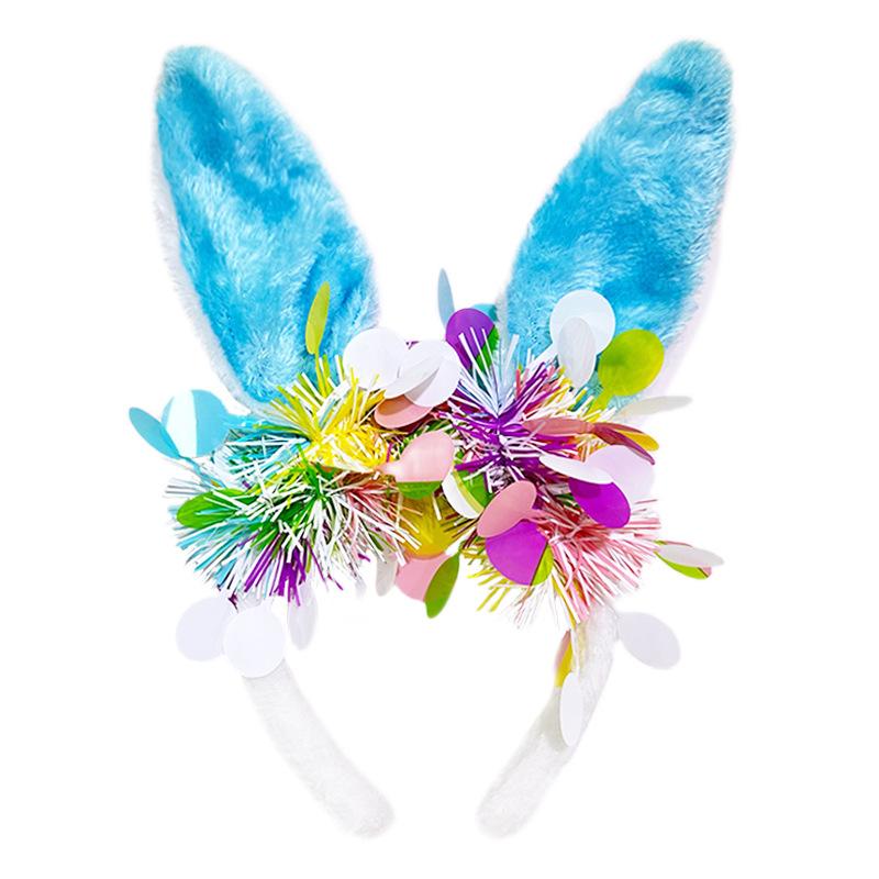 Children Headwear Comfortable Rabbit Ear Headband Animal Headband Stylish Easter Party Photo Prop For Easter Egg Hunt Party