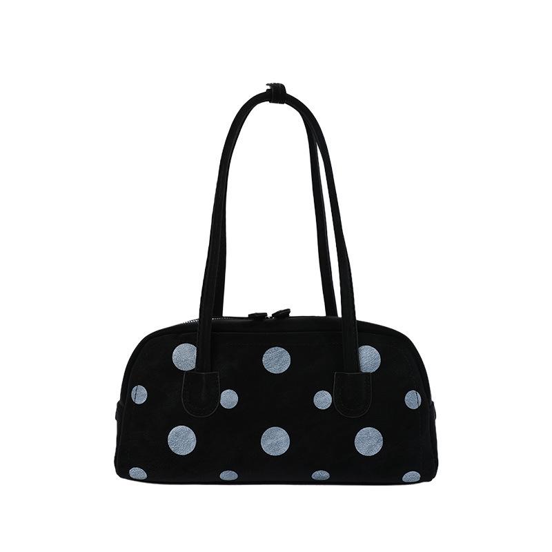 Korean Polka Dot Boston Baguette Pillow Bag - Women's Versatile 2026 Shoulder Bag