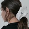 Basic Satin Scrunchie_Large_White