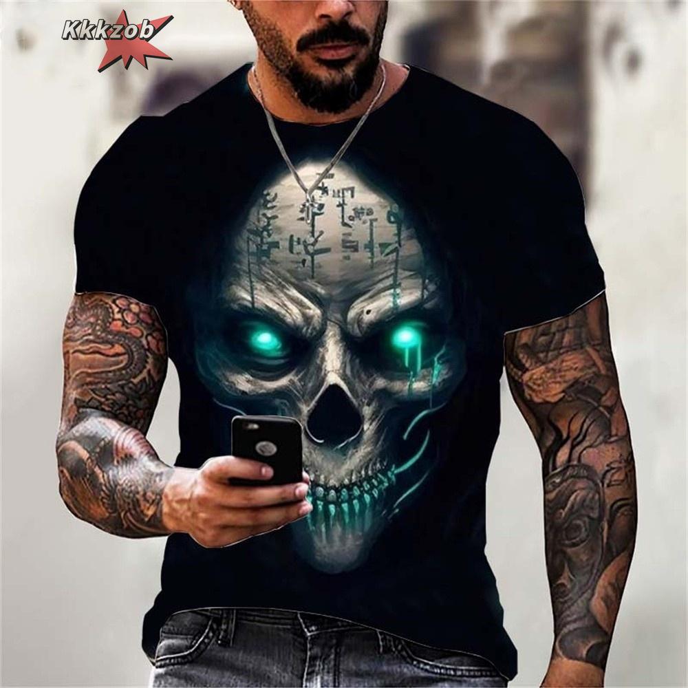 Summer Round Neck 3D Print Top Fashionable Casual Short Sleeved Men's T-shirts
