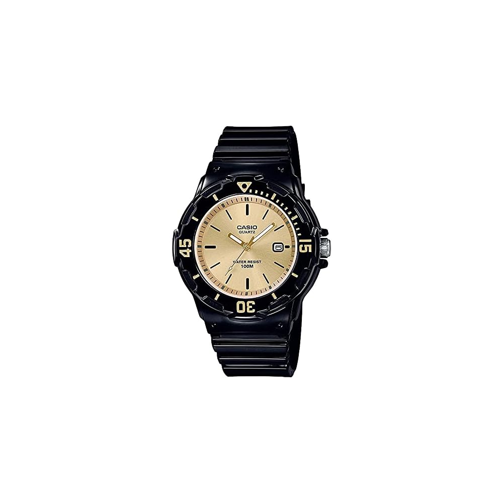 Casio LRW-200H-9EV Analog Watch Gloss Black Gold Women s Kids International Model