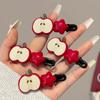 2/4pcs Cute Apple Hair Clip Star Duckbill Clip Sweet Girl Hair Pin Bangs Side Clip Woman Headwear Barrette Hair Accessories
