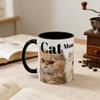 1/2Pcs Coffee Cup Large Capacity Ceramic Mug Food-Grade Lightweight Dishwasher Microwave Safe Cat Mom Themed Mug