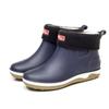 Ankle Men's Rain Boots Rubber Platform Rainboots 2024 Fall Slip On Rain Shoes Male Waterproof Work Boots Winter Men Rain Boots