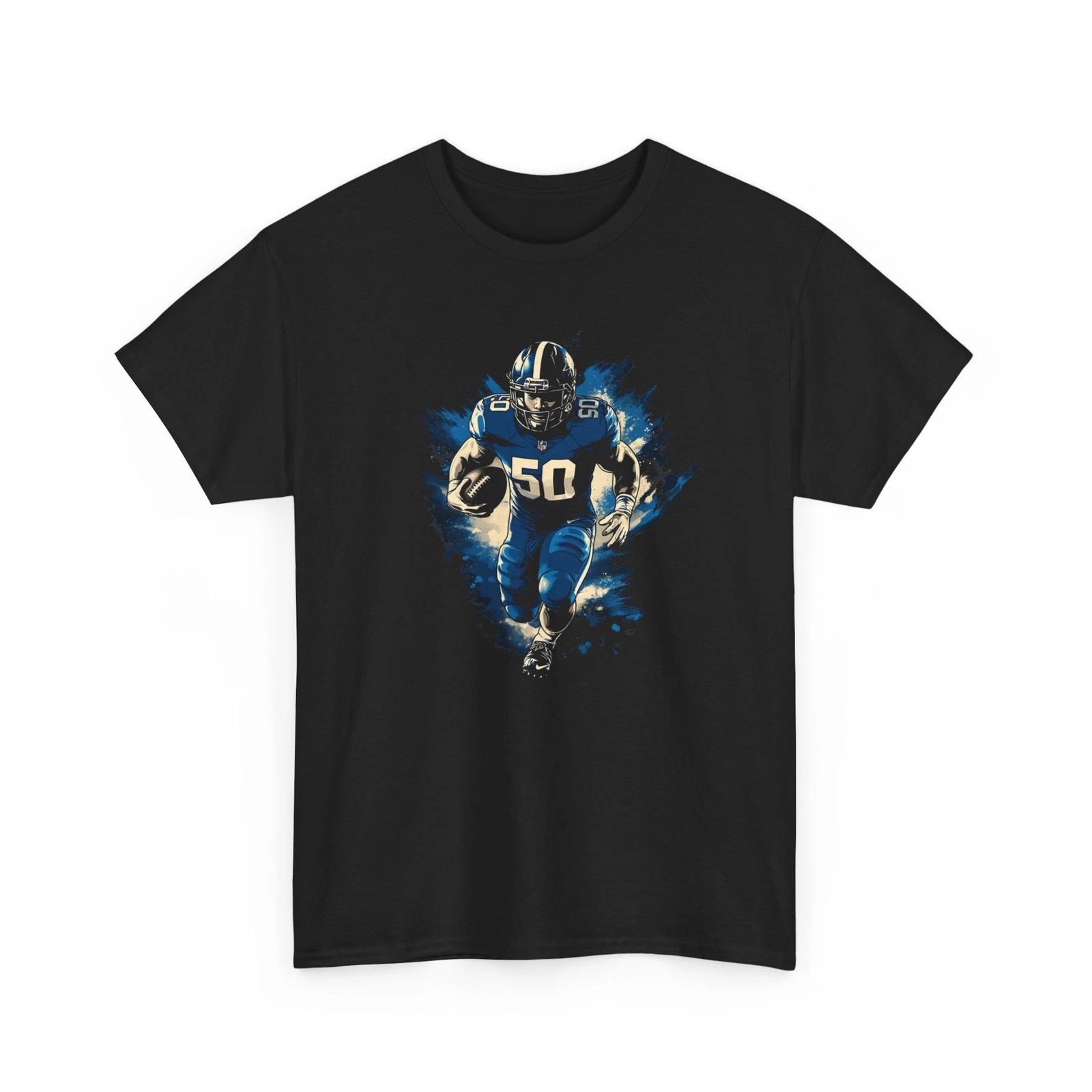 American Football Running Player T-Shirt - Victory Football Tee for Fans S