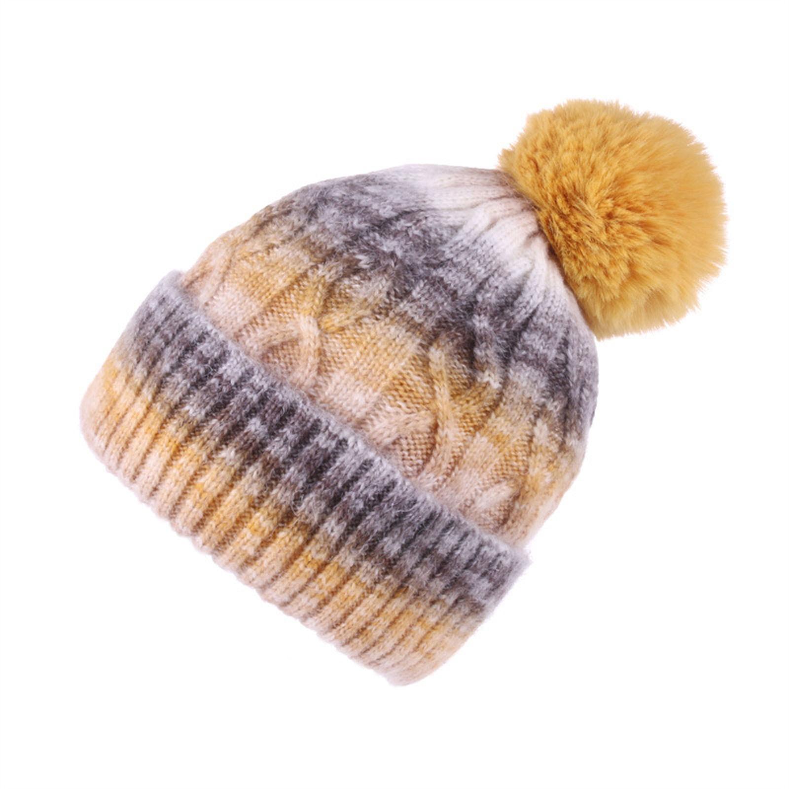 

Зимние мужские и женские вязаные шапки с флисовой подкладкой, мягкие термочулки для холодной погоды на открытом воздухе One Size шафрановый