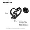 Liebe Musik Symbol vergoldete Anstecknadel, Herrenkragenbrosche schwarz, silberner Anstecker, Anzug Accessoires Set, Markenherrengeschenk