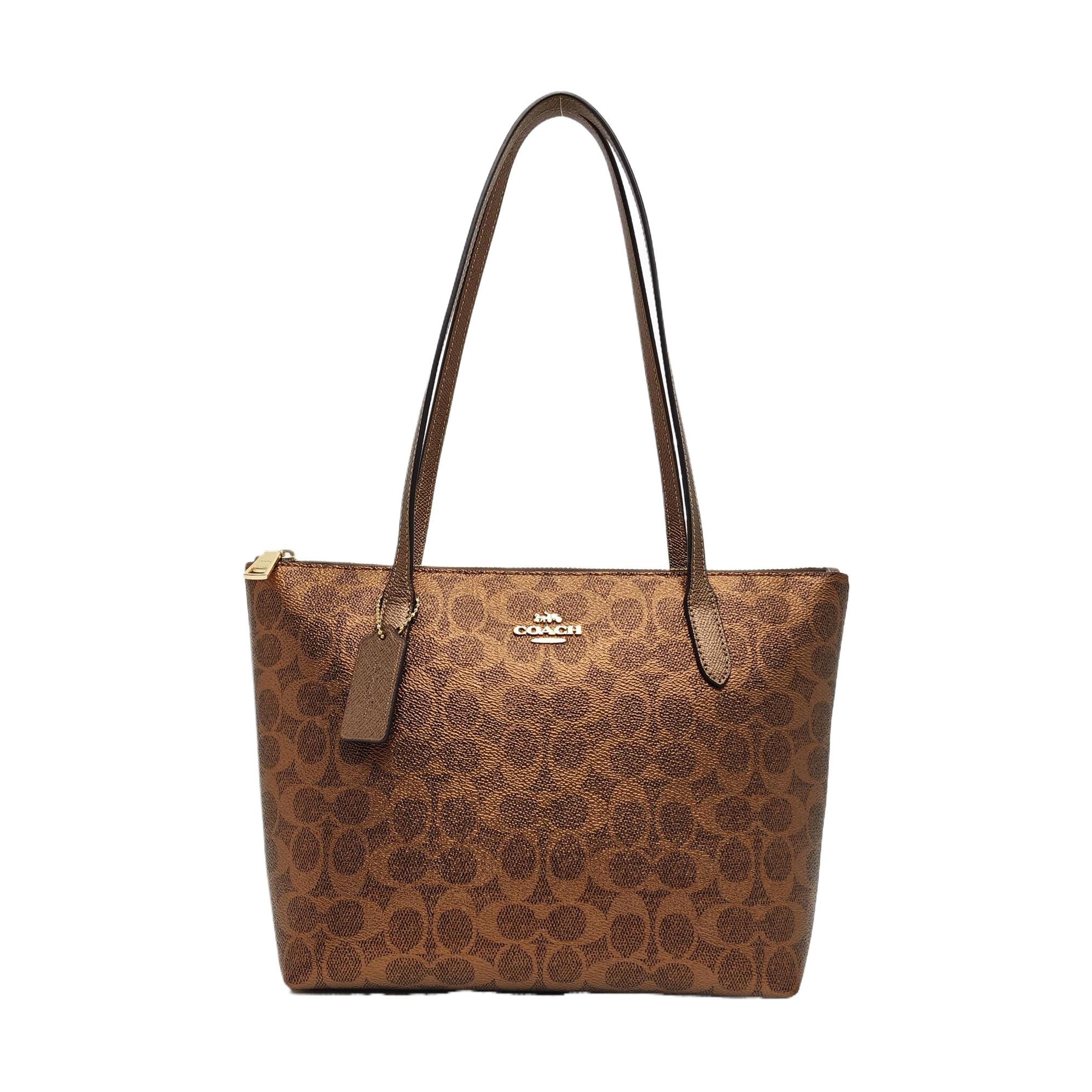 [Pre-Owned] Fiona 24 Gold Logo Tote Bag Shopping Bag Shoulder Bag - Excellent #1RG9AF ONE SIZE