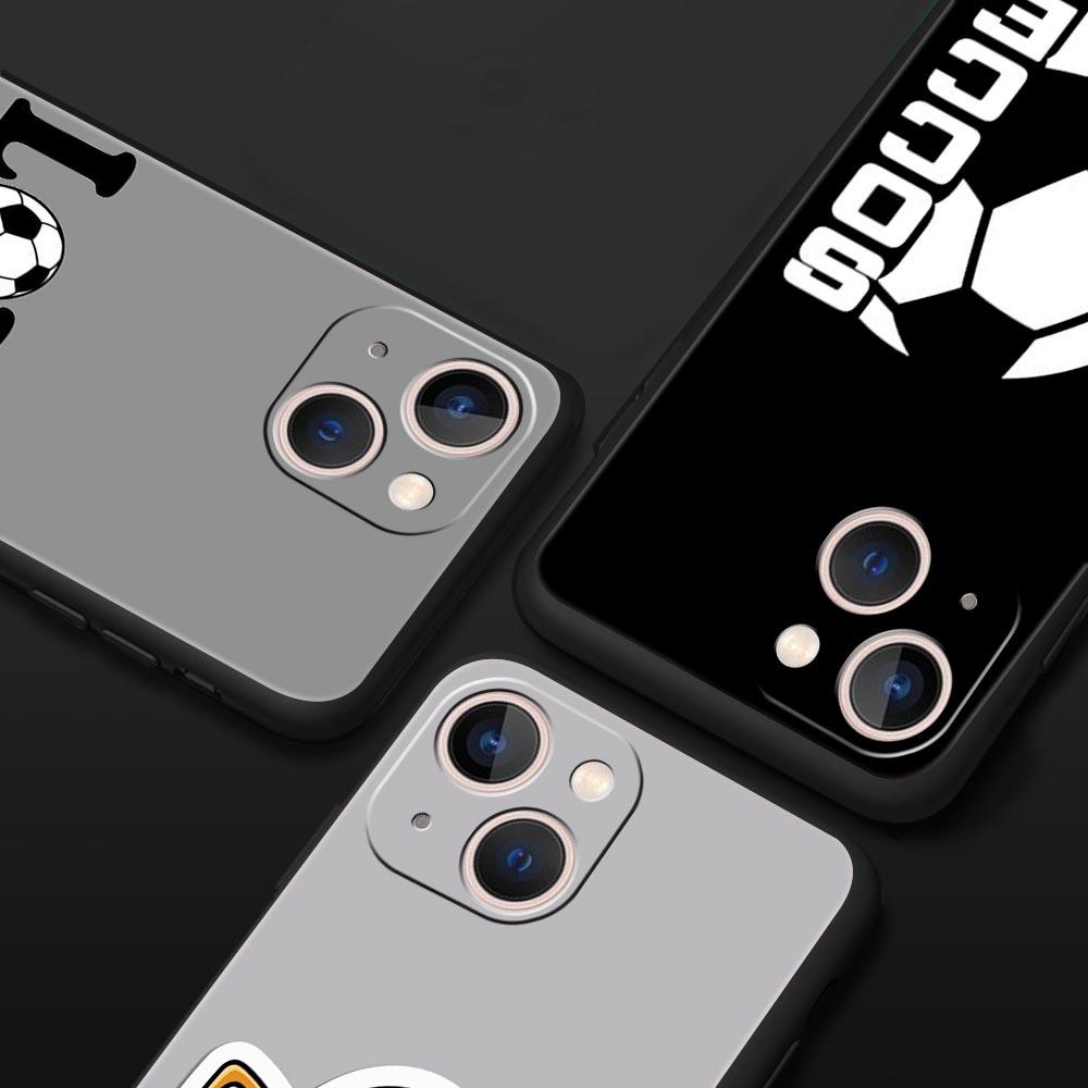 Phone Case For iPhone 17 16e 15 14 13 12 11 Pro Max SE 7 8 Plus Shell iPhone 16 Soft TPU Cover Soccer Heartbeat