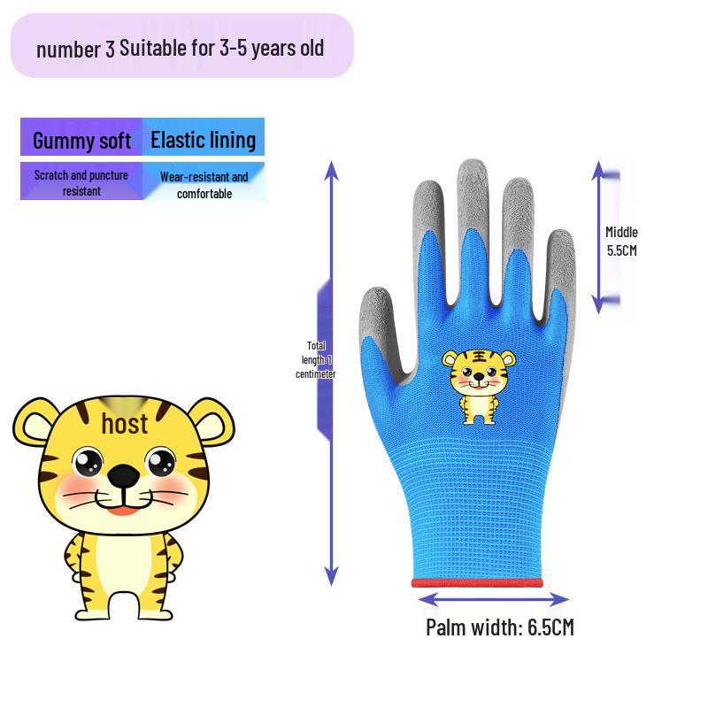 Kids' Anti-Slip Protective Gloves for Outdoor Sports and Gardening