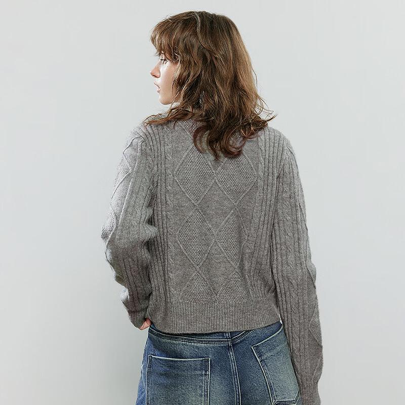 Cardigan Tricoté Brodé Floral Rétro Chuyu pour Femme