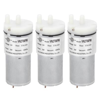 Mini Water Pump, 3.5L/min Flow, Small DC Diaphragm Pump, DC6V, VN2706PM, 3-Piece Set