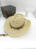 Boho Shell Hollow Out Straw Sun Hat Western Cowgirl Beach Hat For Vacation Photo Shoot