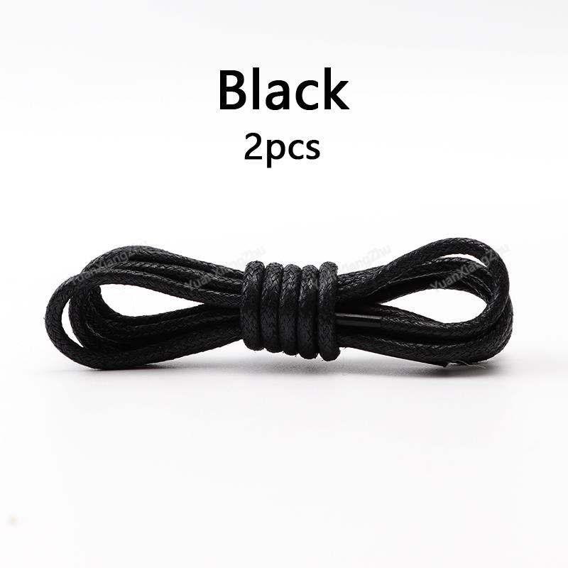 Cotton Waxed Shoelaces Round Oxford Shoe Laces Boots Laces for Shoes Waterproof Leather Shoelace 60/80/100/120/140/180cm 1Pair