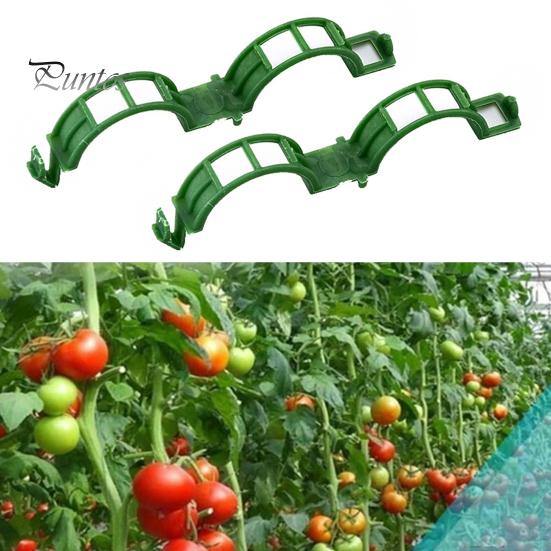 50/100Pcs Plant Clips Easy To Use Plastic Plant Support Clips Clear Tomato Clips Hollow Design Stem Support Clip for Vertical Gardening Climbing