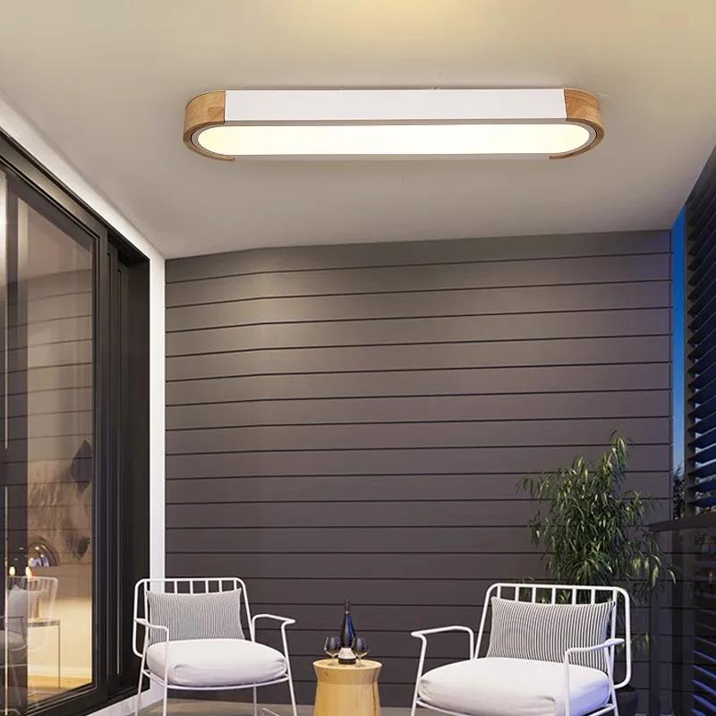 LED Wood Wall Light Dimmable Ceiling Lamp Corridor and Aisle Lamps Living Room Bedroom Chandelier Torch Entrance Lighting