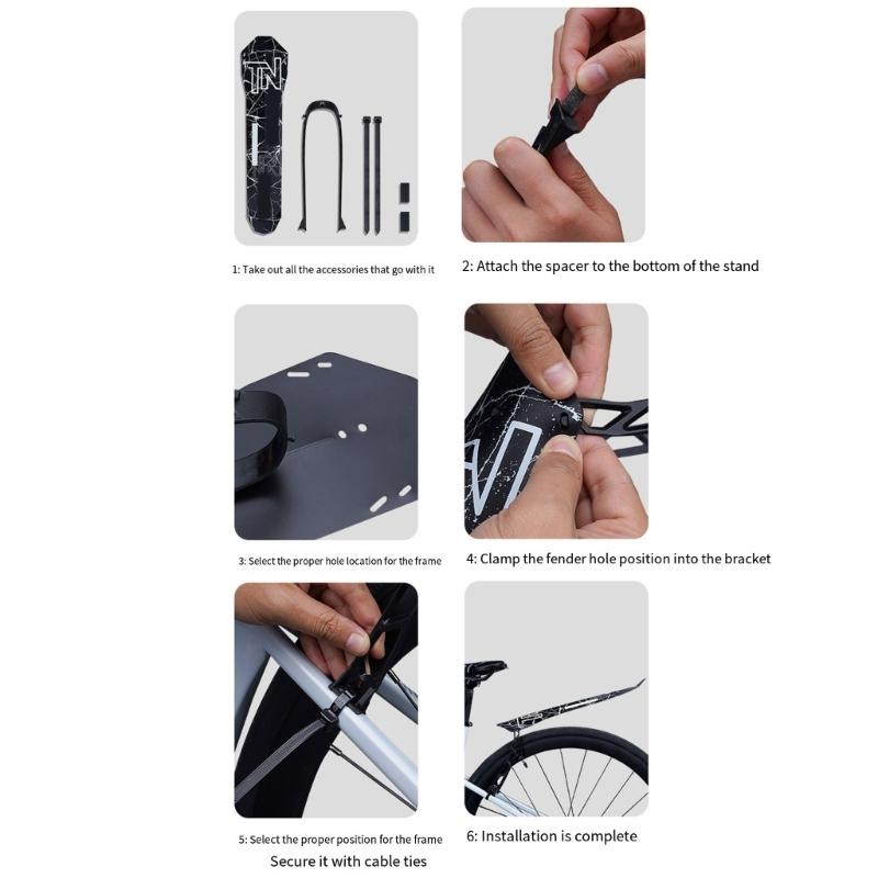 Universals Bike Mud Guards Wide Thickened Mudguards Easyly Install Mud Guards for Various Bike Types