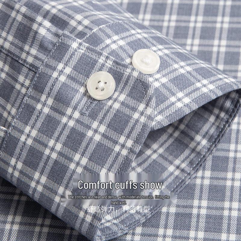 Chemise Casual à Manches Courtes à Carreaux pour Homme Shanshan