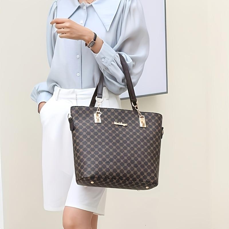 Versatile 6pcs Synthetic Leather Bag Set - Trendy Tote, Crossbody, Handbag, & More for Daily Chic