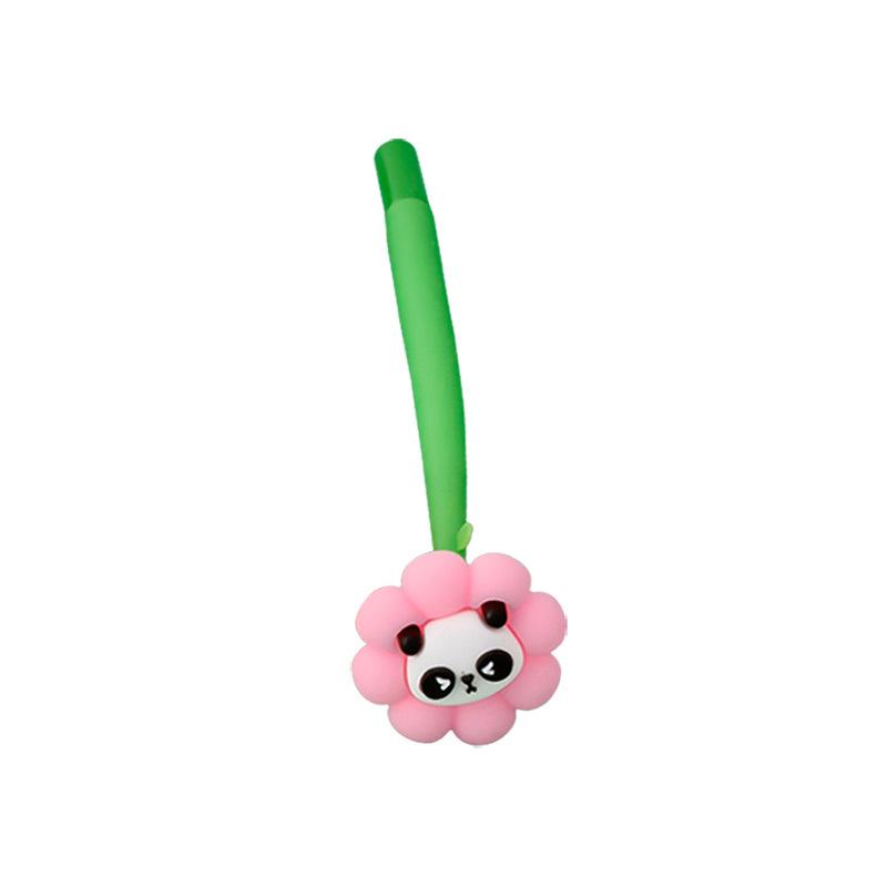 1 Piece Stationery Flowers Cute Cartoon Panda Soft Gel Pen Sunflower School Office Kawaii Supplies Creative Pens