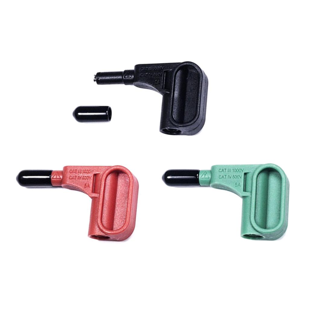 3pcs Magnetic Probe Heads with 4mm Banana Plugs Quick Connection Multimeter Test Leads without Soldering for Multimeter