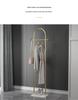 Nordic Marble & Metal Floor-standing Coat Rack, Foldable Wrought Iron Clothes Rack.