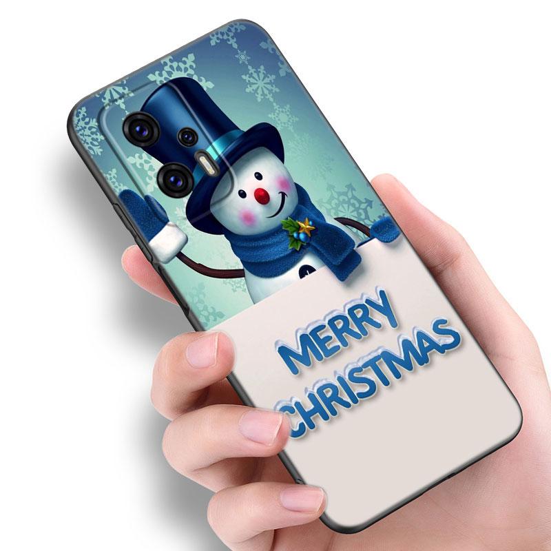 

Чехол для телефона с рождественским снеговиком для Xiaomi POCO F2 F3 M2 M3 M4 X3 X4 Pro NFC F4 GT 5G F1 X2 C3 C31 C40 M5S, черный чехол из ТПУ Xiaomi POCO M5S