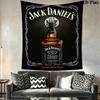 Jack Daniel'S Tennessee Whiskey Bottle Tapestry Wallmounted Background Cloth Atmospheric Background Cloth Homestay Soft Decoration Tapestry