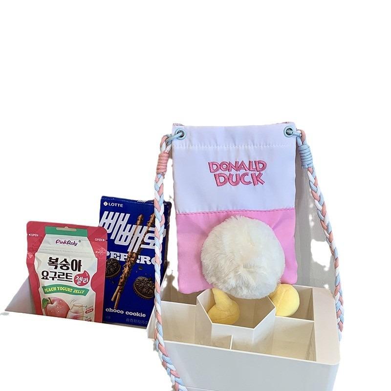 New girl mobile phone bag fashion plush doll pendant large capacity shoulder bag duck duck tote bag women