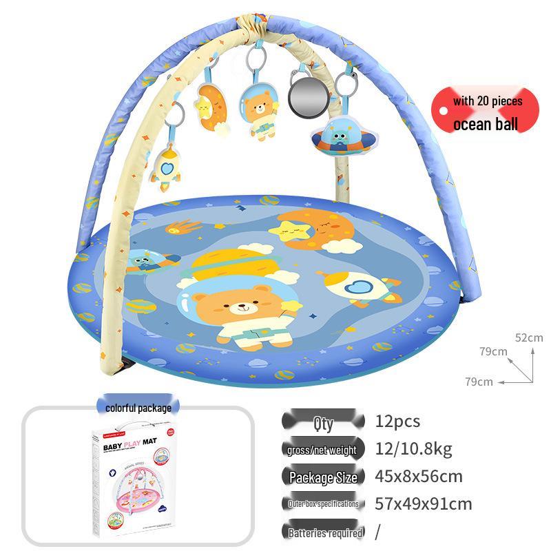 Infant Play Gym with Ocean Ball Crawling Mat for 0-1 Year Olds