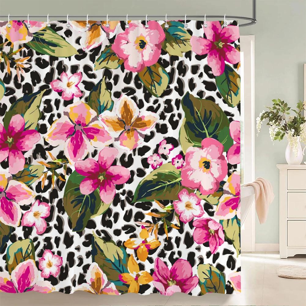 

Jy01Красочные Красивые Цветы Занавеска для Ванной Водонепроницаемая Ткань Занавески для Душа Цветочный Принт Розы Декор Ширма для Ванной Комнаты С @1 W90xH180cm