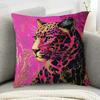 PC D-Dur (Kissen nicht enthalten) Rosa Leopardenmuster Kissenbezug Kurzer Plüsch Sofa Überwurf Kissenhülle Tierkunst Dekor