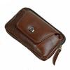 Sacoche de hanche en cuir véritable pour homme Sacoche zippée en cuir pour téléphone Sac banane de taille de haute qualité Sacs à main Portefeuilles