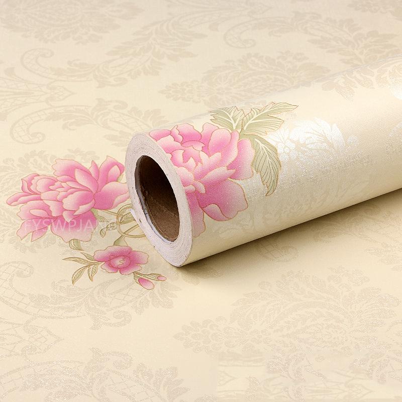 

PVC Self-adhesive Wallpaper Bedroom Living Room Warm Dormitory Stickers Thickened Furniture Renovation Wall Stickers 10 Meters 45cmx10m