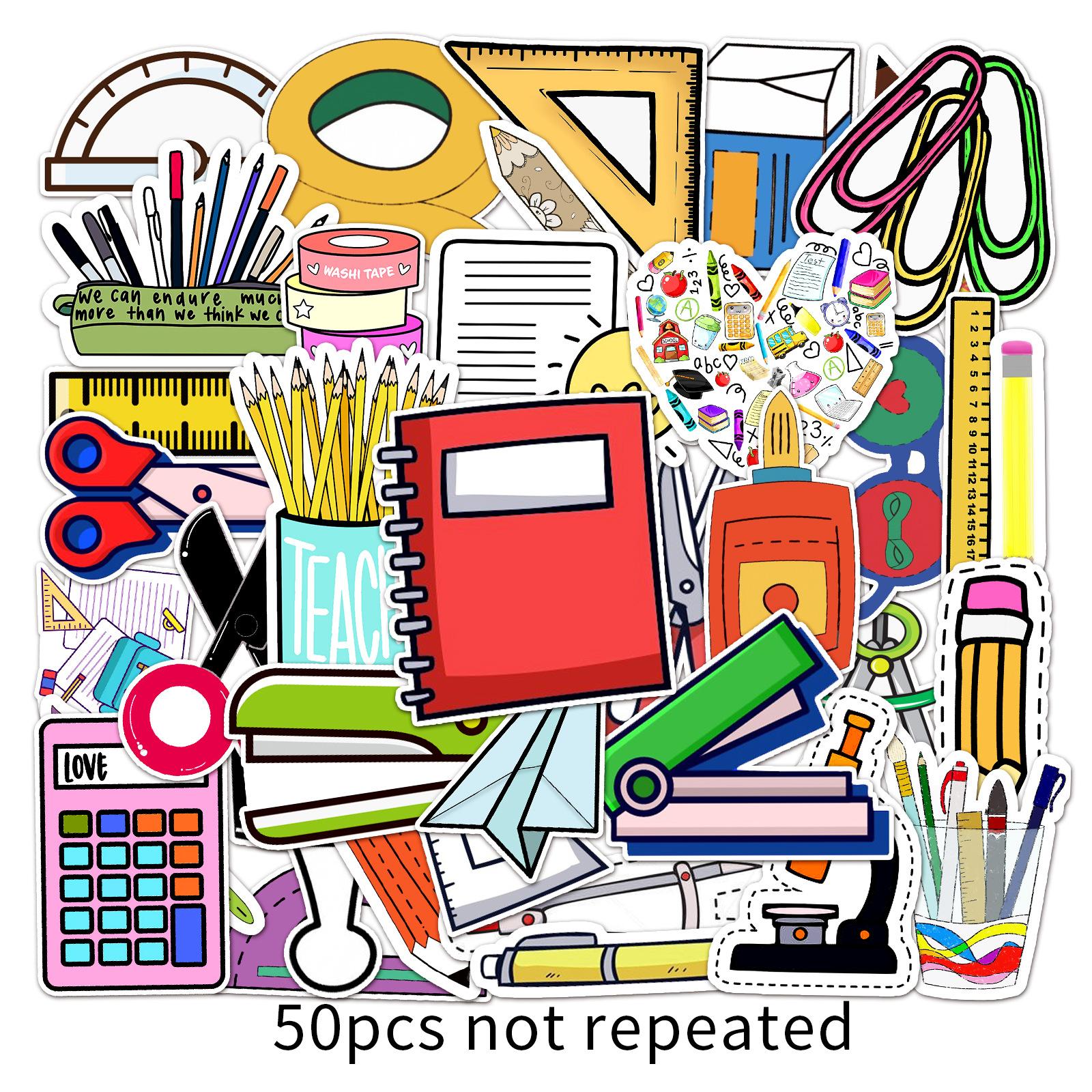 

50 Cartoon Personalized Stationery Set DIY Decorative Scooter Motorcycle Suitcase Car Body Stickers