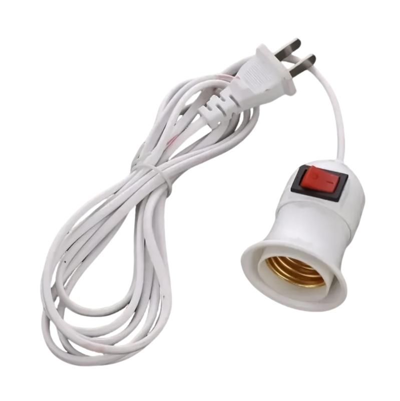Power Cord Cables E27 Lamp Base Holder With Switches Wire For Pendant Led Bulbs Socket Adapter Home Accessories Tools