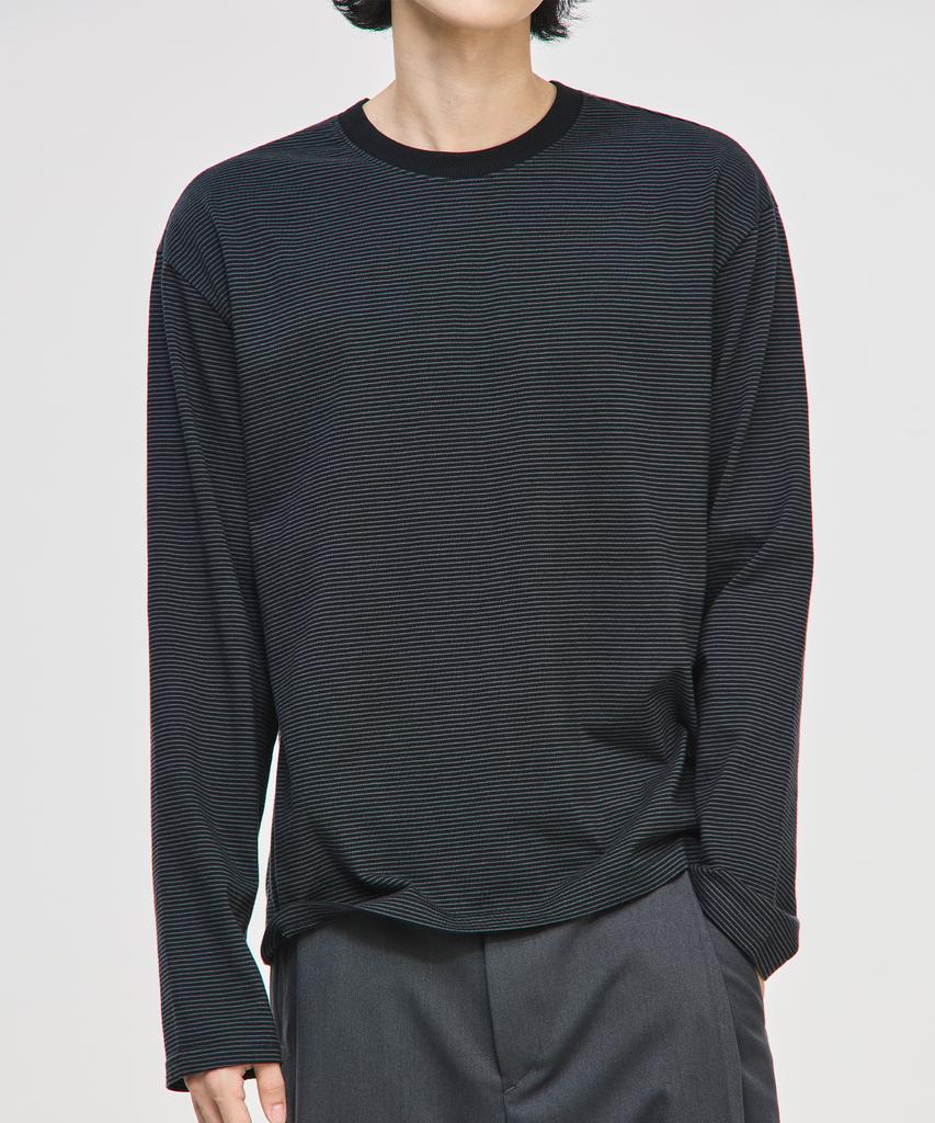 SIGNATURE Crop Long Sleeve T-Shirt [Striped]