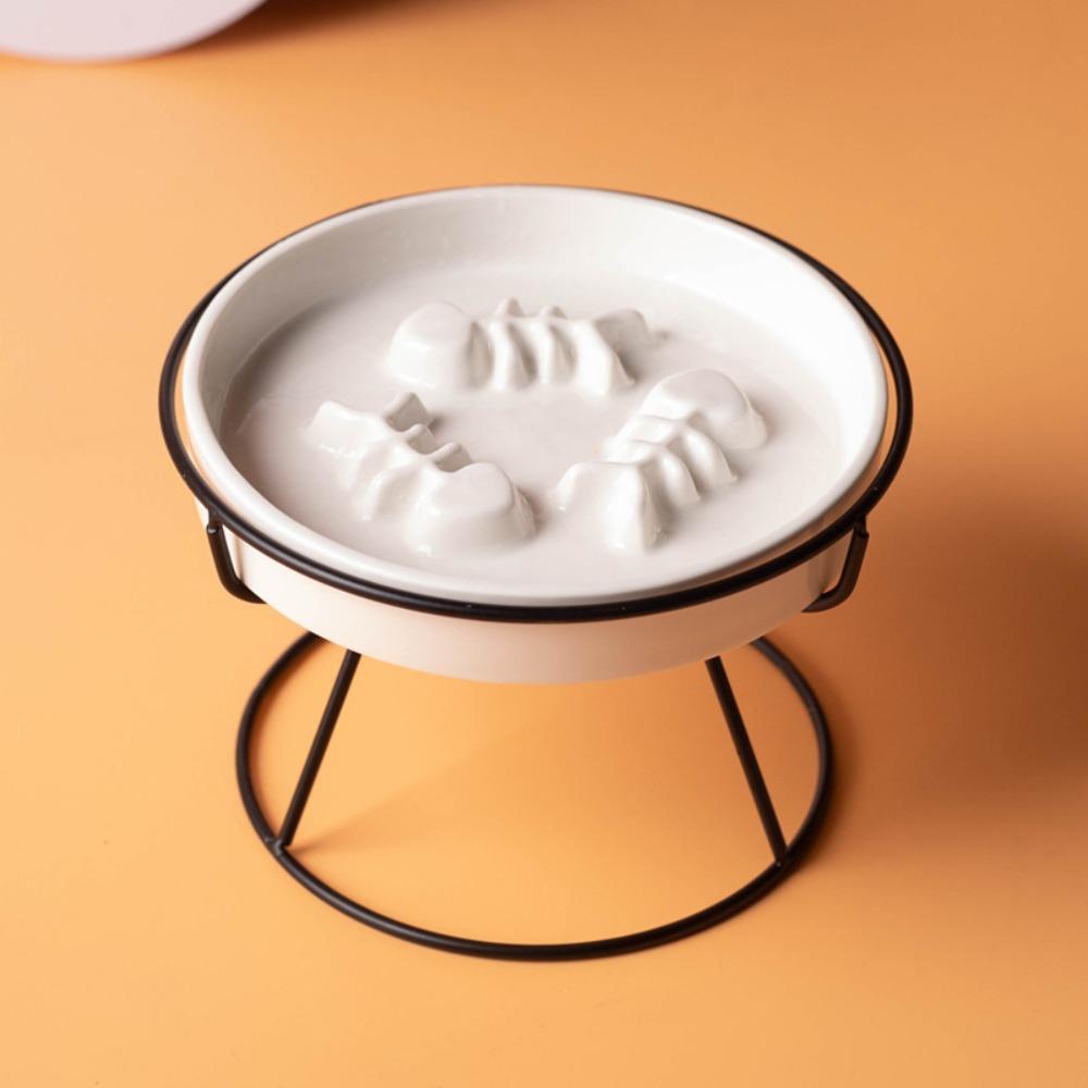 

Керамическая миска для питомца большого диаметра на подставке с защитой шеи, миска для кошки, миска для воды для кошки, защита от удушья Style 1