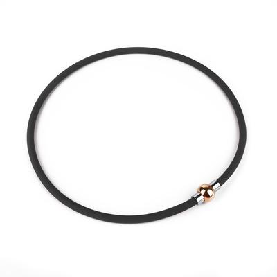 FUANNA Silicone and Germanium Magnetic Stainless Luxury Popular for All Seasons Gold and Necklace, Anti-Static, Steel, Fashionable, Design, (50cm,