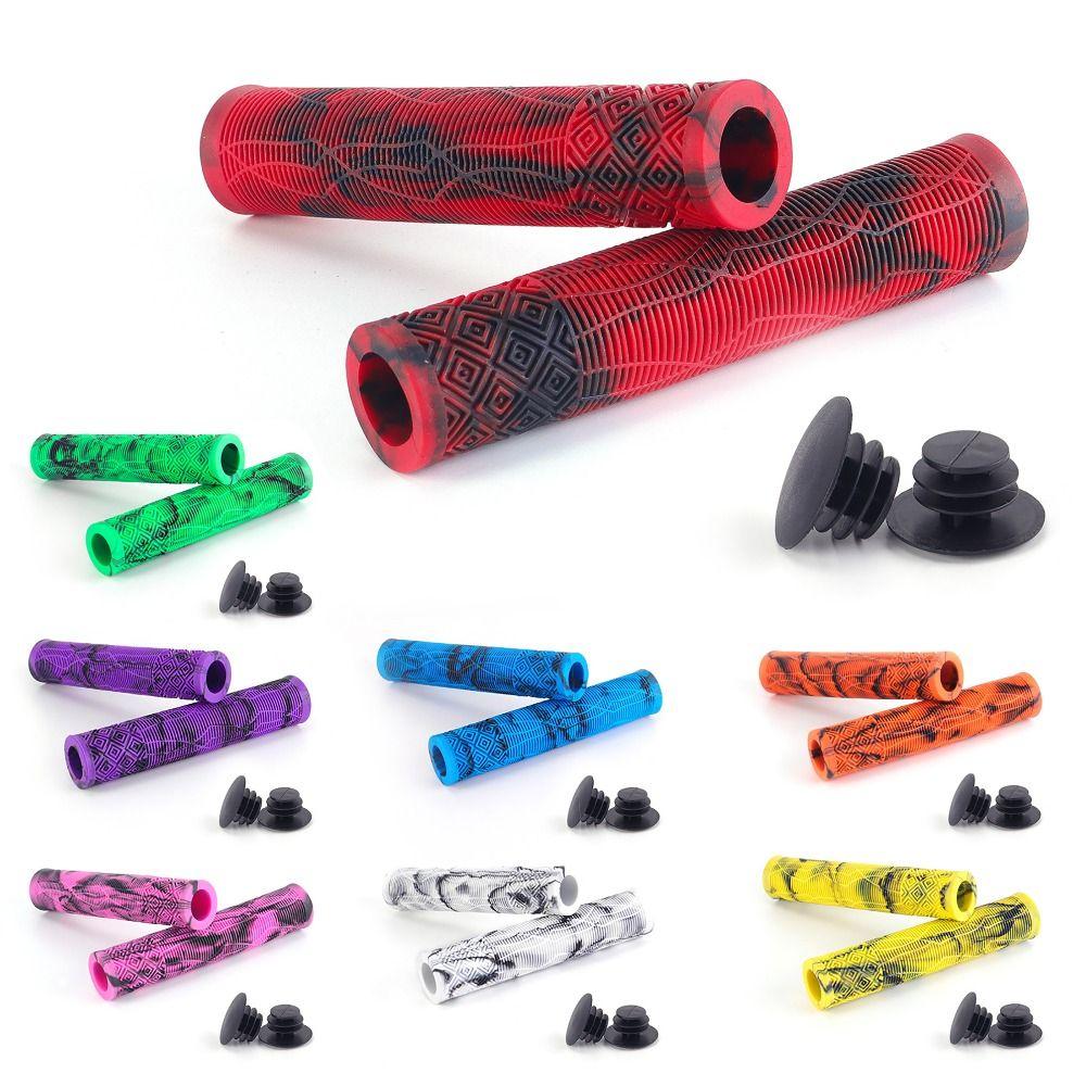 1 Pair Rubber Bike Rubber Handle Grips Longneck Bars Bike Bar Covers for Mountain Bicycle