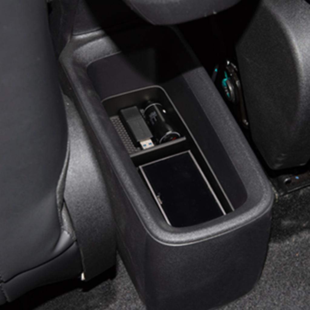 Smabee Left Drive For Byd Seagull - Tpe Rear Center Console Storage Box Behind Armrest Organizer Tray Accessories Black