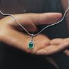 Серебряная подвеска с агатом 1.543ct, фианитами (2208266)